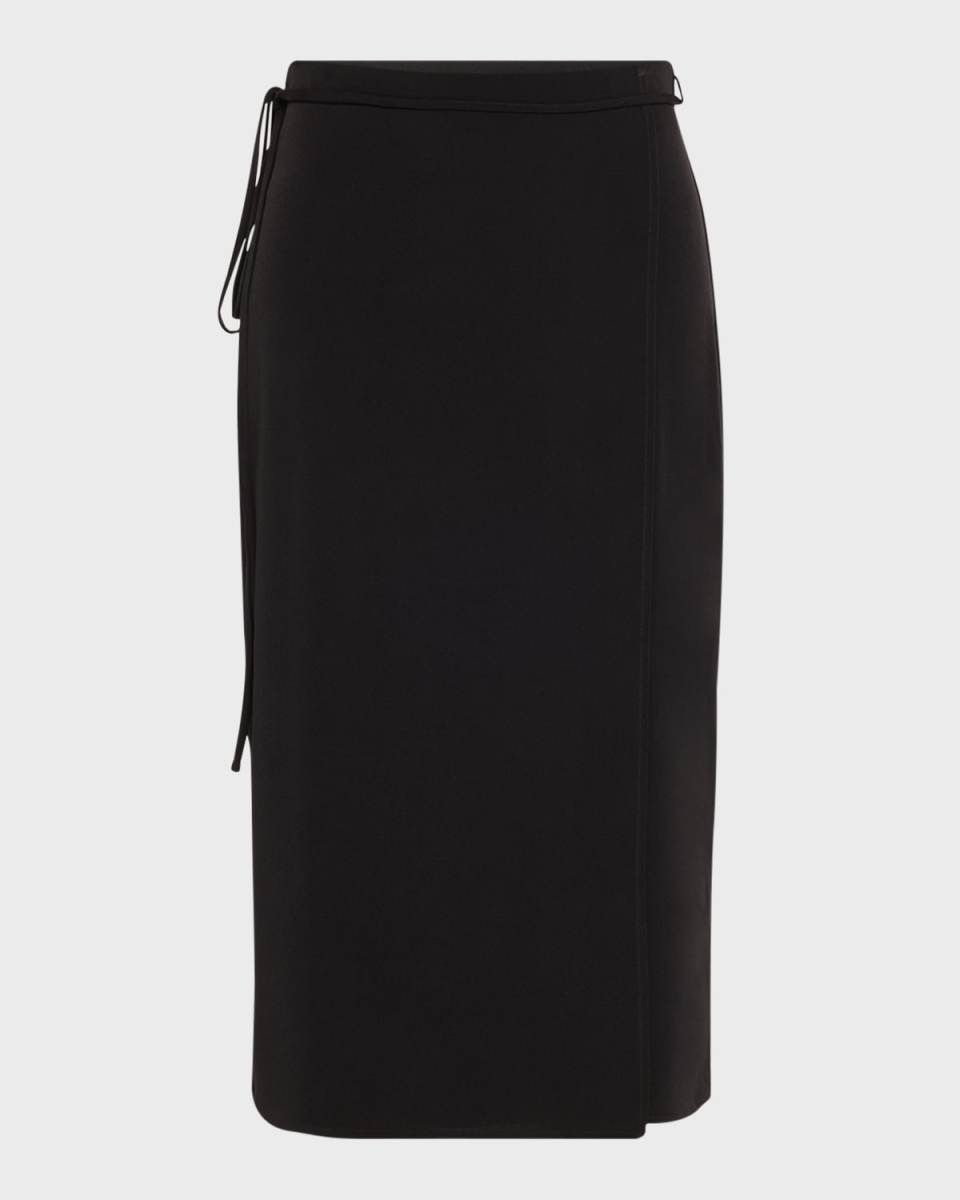 Midi Tie Wrap Skirt